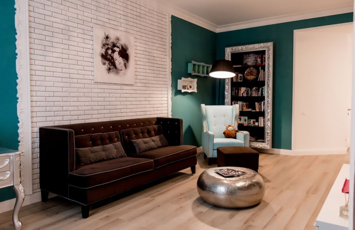 sofa in the interior of the living room