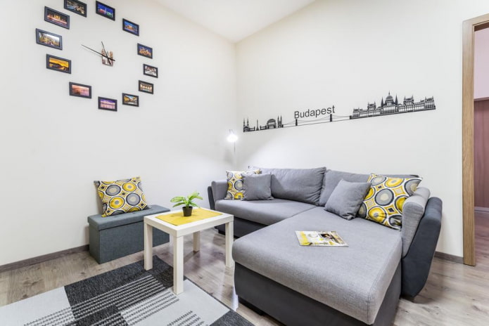 corner sofa in the interior