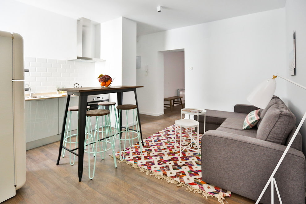 Sofa in a small kitchen-living room Sofa in a small kitchen-living room