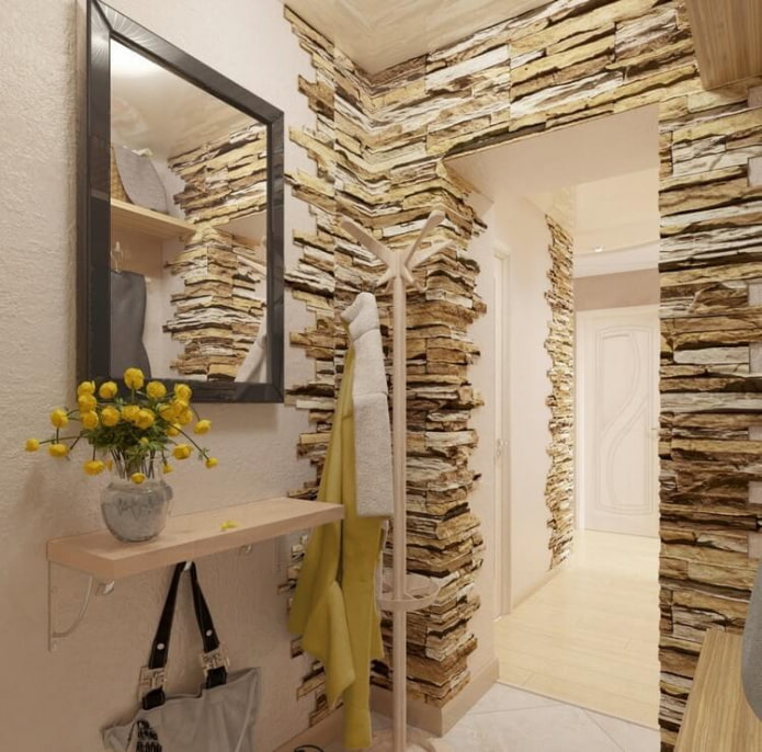 decorative stone finish of the doorway in the interior decorative stone finish of the doorway in the interior