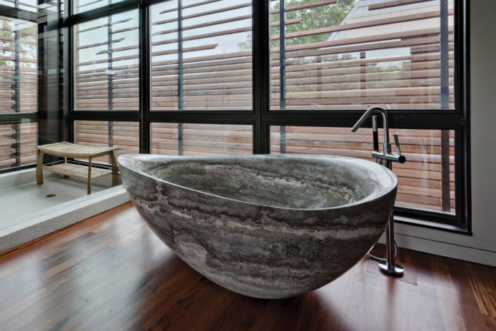 decorative stone bathtub in the interior decorative stone bathtub in the interior