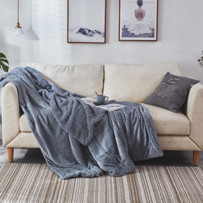 cover for the sofa in the interior