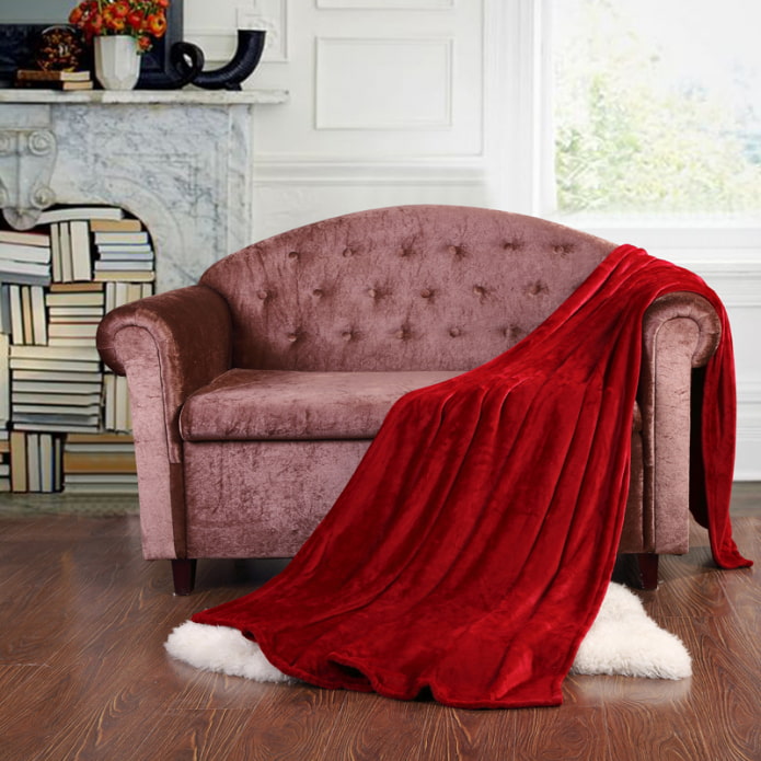 cover for the sofa in the interior