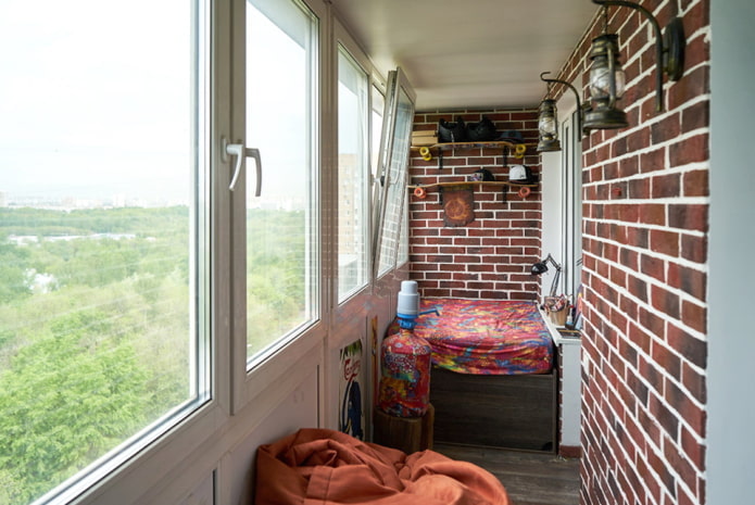 Red tiles in the form of bricks Red tiles in the form of bricks