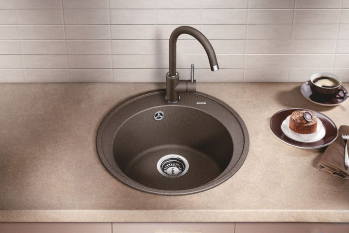 round sink made of artificial stone round sink made of artificial stone