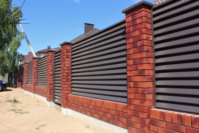 fence with clinker tiles fence with clinker tiles
