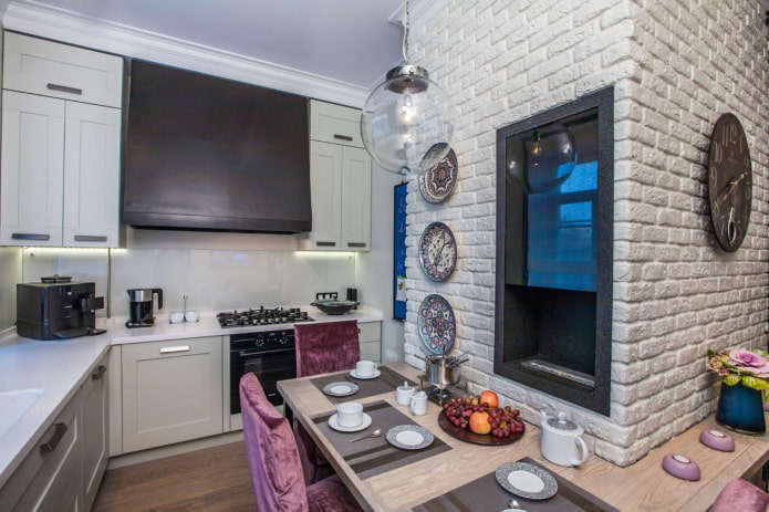 gypsum tiles in the interior of the kitchen gypsum tiles in the interior of the kitchen
