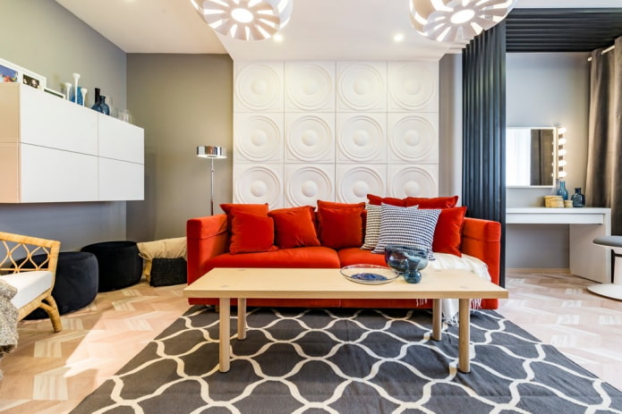 design of plaster tiles in the interior design of plaster tiles in the interior