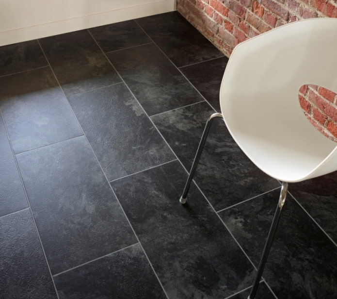 dark quartz vinyl tile