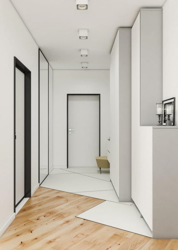 combination of laminate and tiles in the style of minimalism combination of laminate and tiles in the style of minimalism