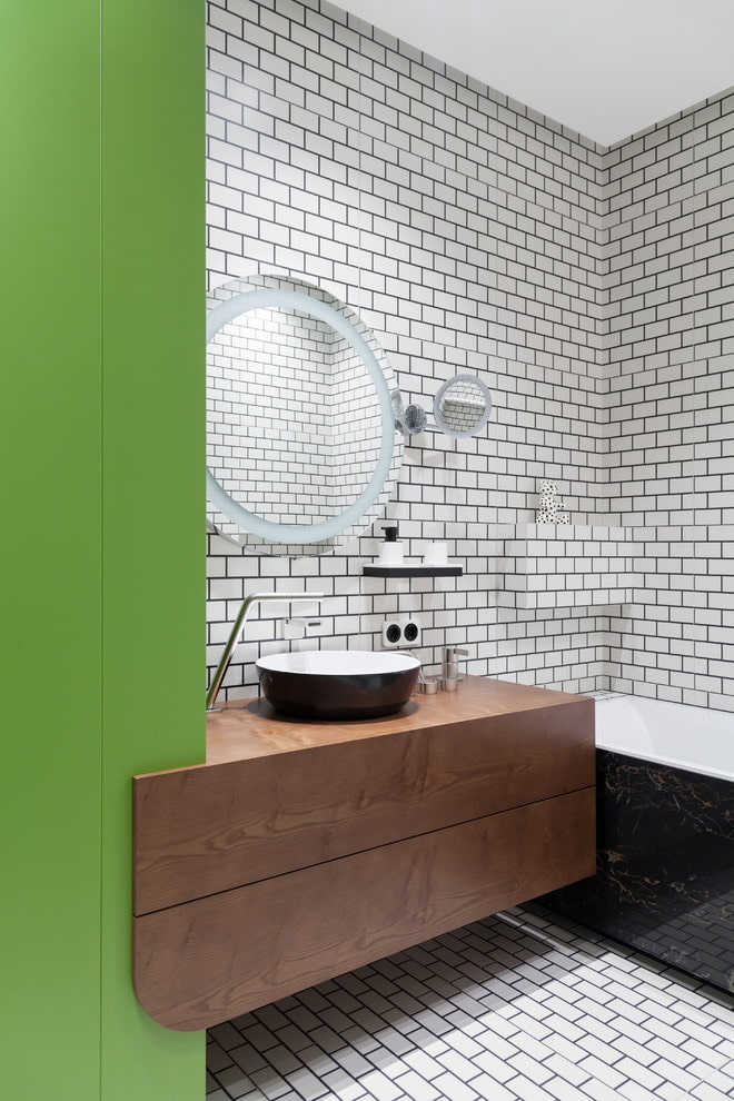 black grout for white tiles