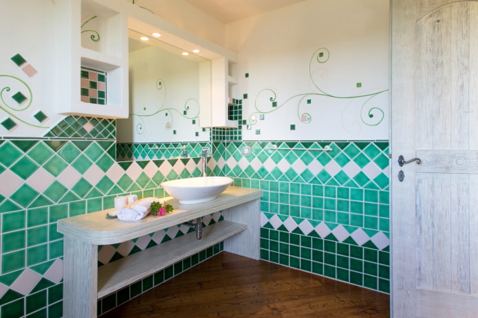 white grout for tiles in the interior