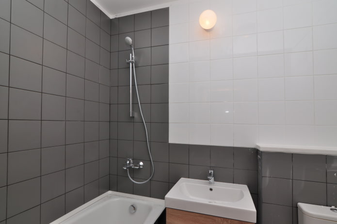 black grout for gray tiles