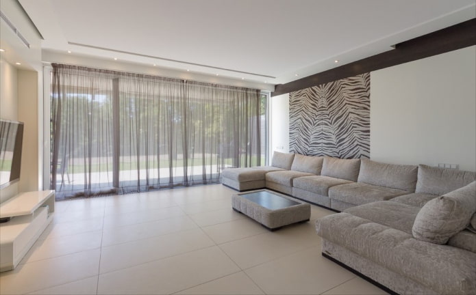 floor tiles in the interior of the living room