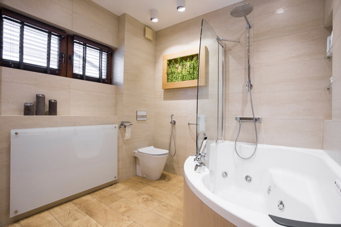 wood-effect floor tiles in the interior