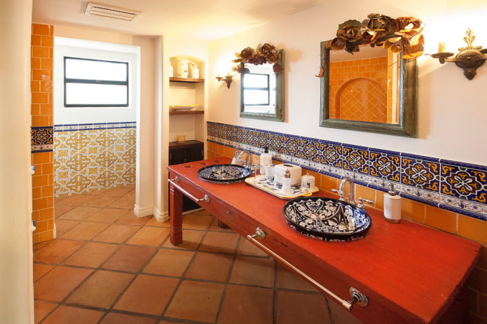 floor tiles in Mediterranean style interiors