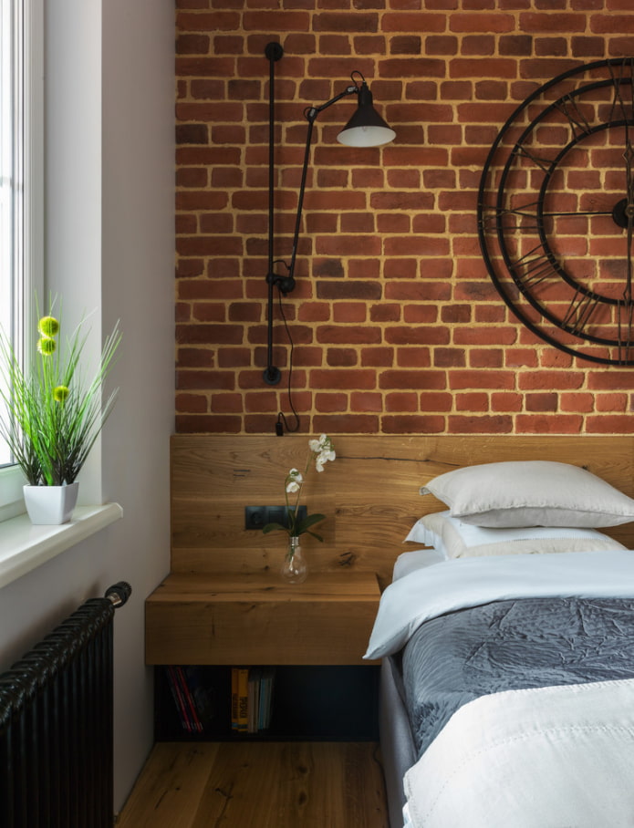 bedside table in loft style