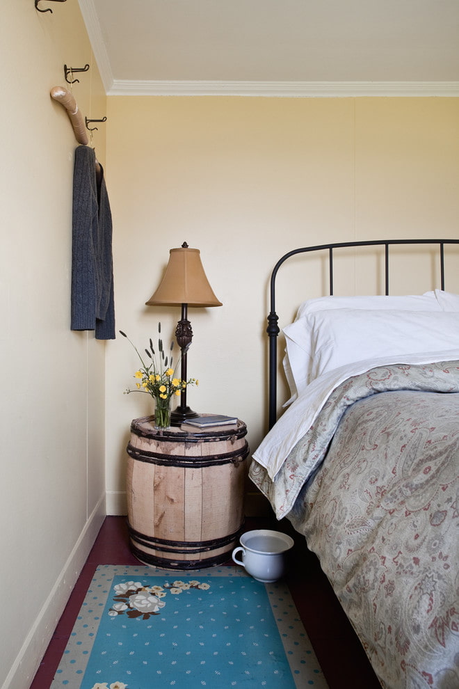 a bedside table from a barrel