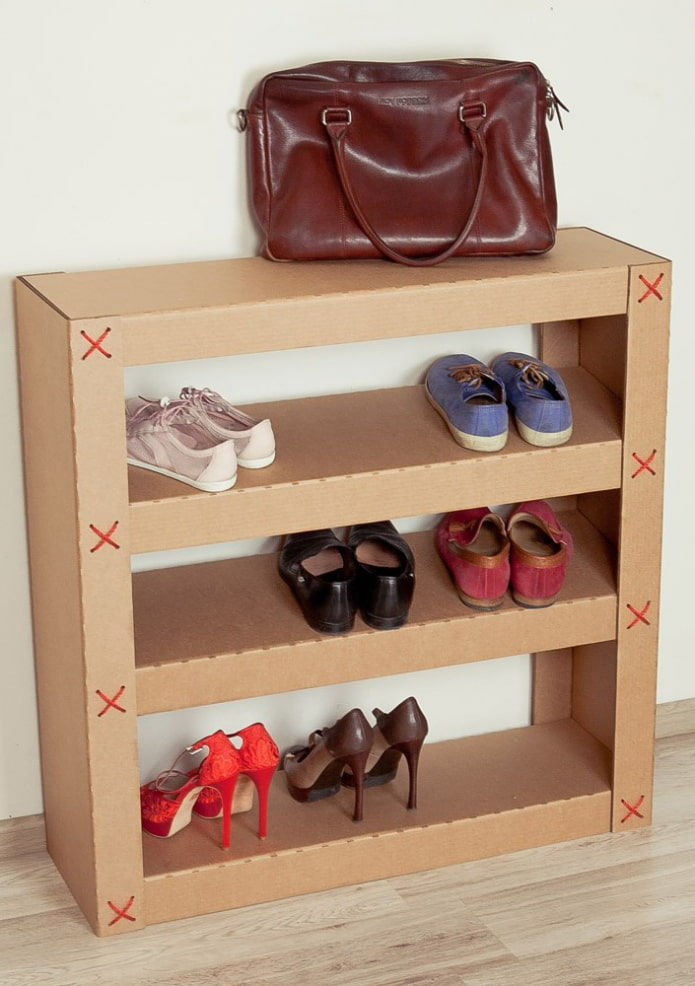 original shoe rack in the interior of the hallway