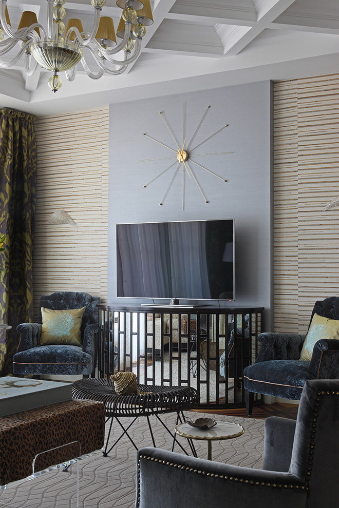 mirror TV stand in the interior mirror TV stand in the interior