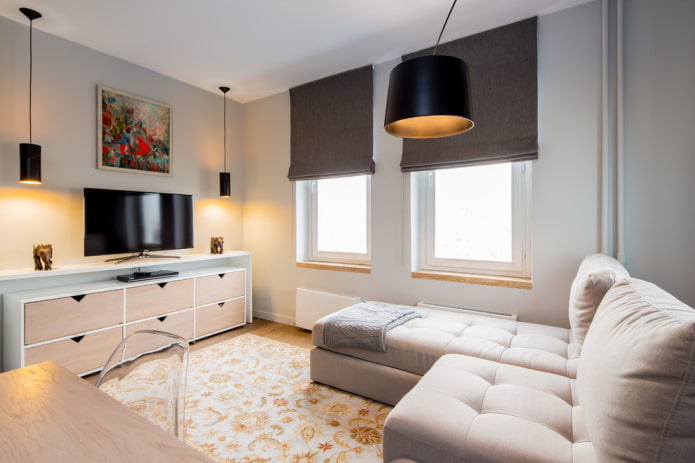 TV stand in the living room interior TV stand in the living room interior