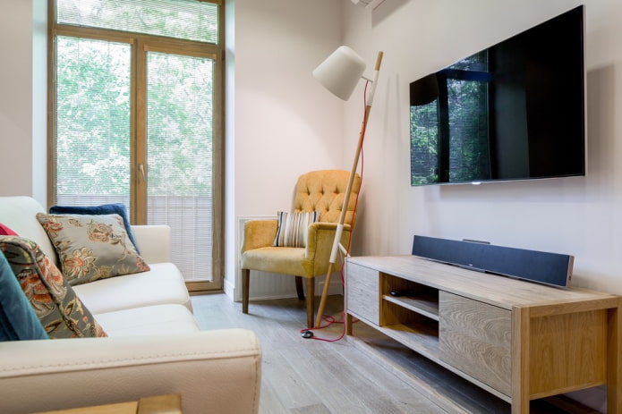 TV stand in the living room interior TV stand in the living room interior