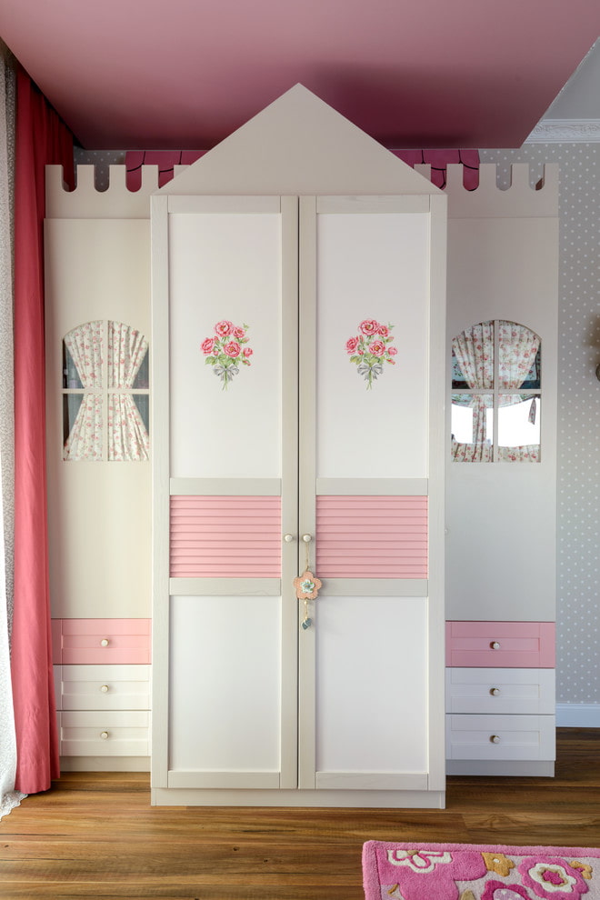 wardrobe in the form of a house in the interior of the nursery wardrobe in the form of a house in the interior of the nursery