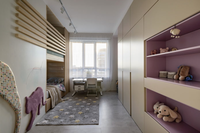 full wall wardrobe in the interior of the nursery full wall wardrobe in the interior of the nursery