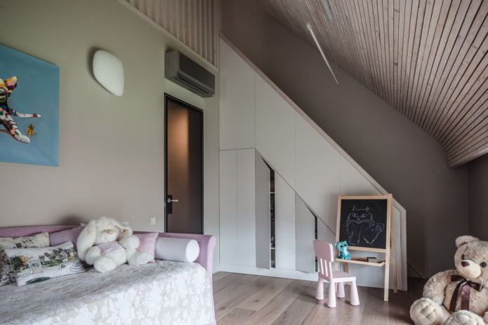 closet under the flight of stairs in a private house