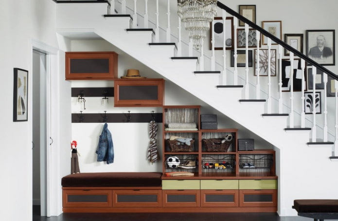 closet under the flight of stairs in a private house