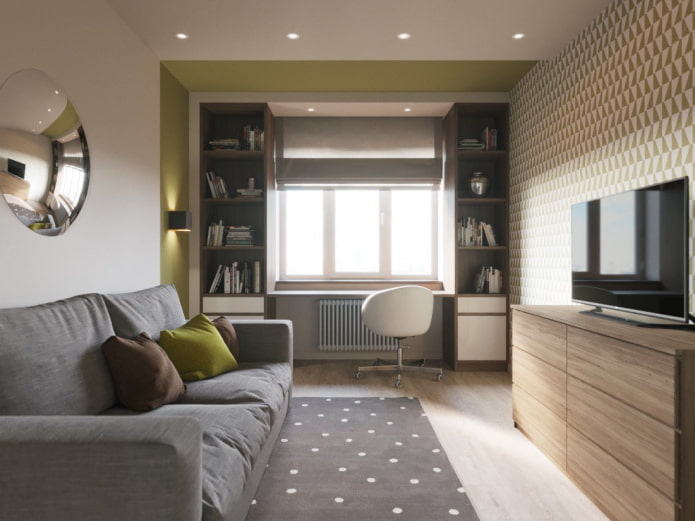 lockers around the window in the living room interior lockers around the window in the living room interior