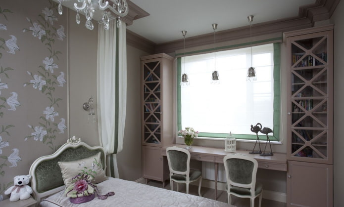 lockers around the window in the interior of the nursery lockers around the window in the interior of the nursery