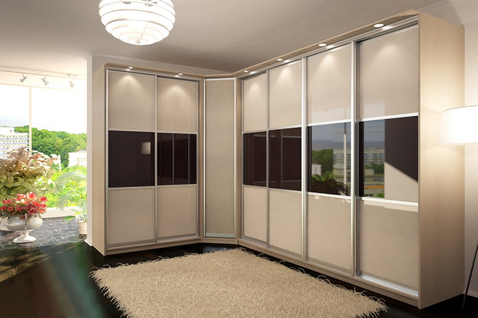 corner wardrobe in the interior of the hall corner wardrobe in the interior of the hall