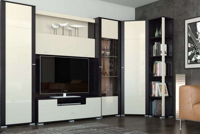 corner wardrobe in the interior of the hall in modern style corner wardrobe in the interior of the hall in modern style