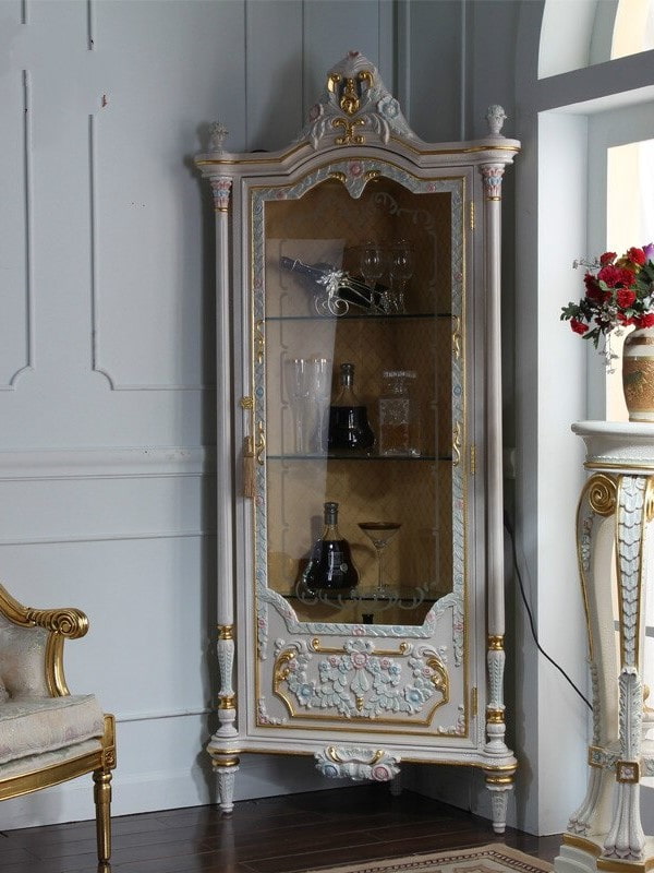 design of a corner cabinet in the interior of the hall design of a corner cabinet in the interior of the hall