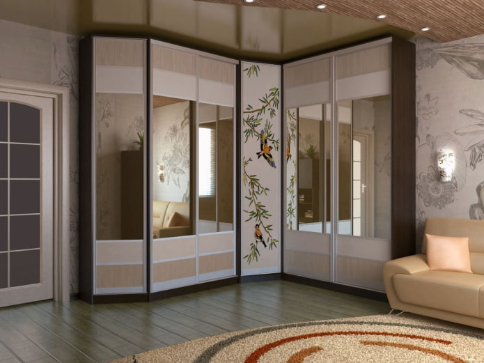 corner wardrobe in the interior of the hall corner wardrobe in the interior of the hall