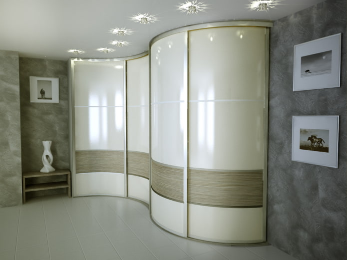 corner wardrobe in the interior of the hall corner wardrobe in the interior of the hall