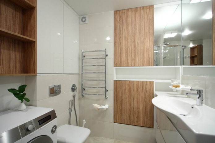 bathroom in the interior of a studio apartment