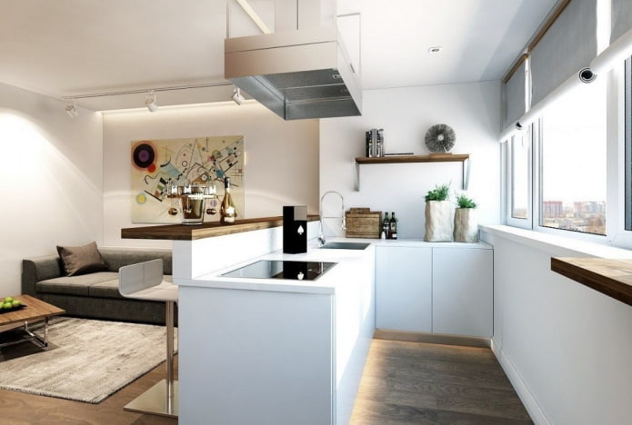 interior with kitchen area on the balcony interior with kitchen area on the balcony