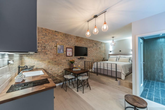 finishing of the studio in an industrial style finishing of the studio in an industrial style