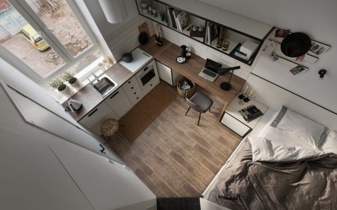 studio apartment layout