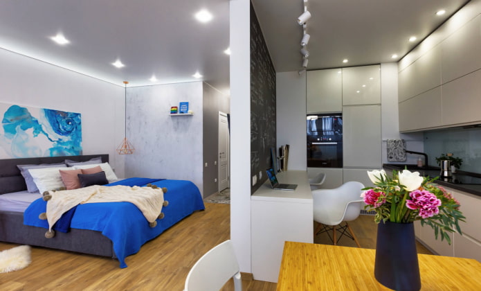 square studio with partition square studio with partition