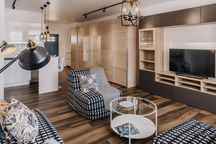 Studio with dark furniture Studio with dark furniture