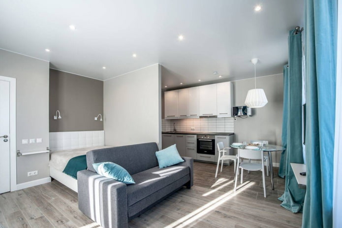 Scandinavian style with blue accents Scandinavian style with blue accents