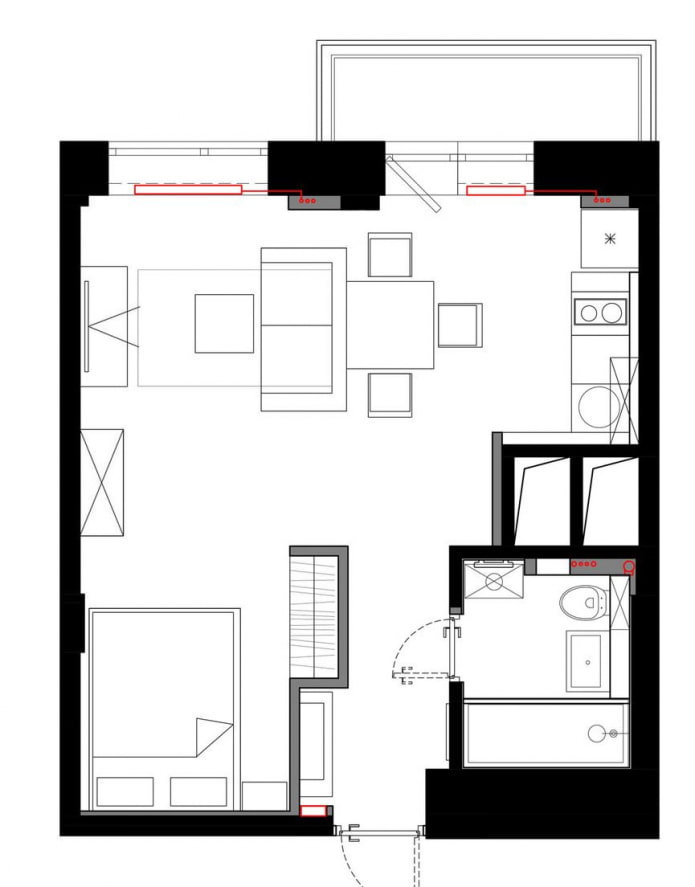 studio layout 29 sq. m. studio layout 29 sq. m.