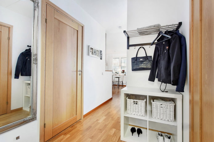 hallway in the interior of a studio apartment