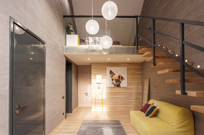 interior layout of a studio apartment