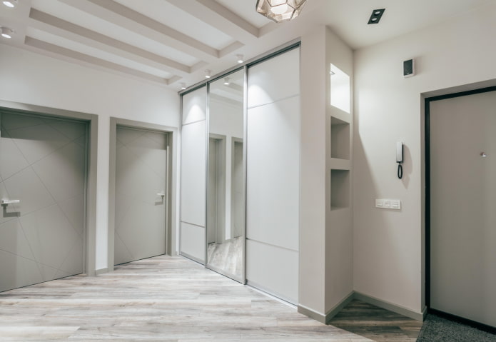 Light gray corridor Light gray corridor