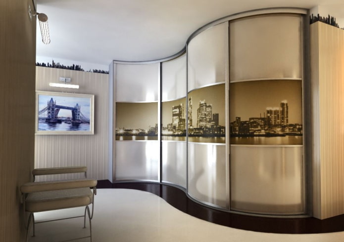 wardrobe in the interior of the corridor