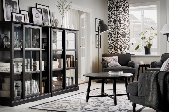 display cabinet in the interior of the hall display cabinet in the interior of the hall